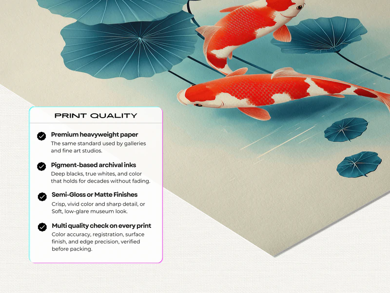 Koi Fish Wall Art Print - Image 5