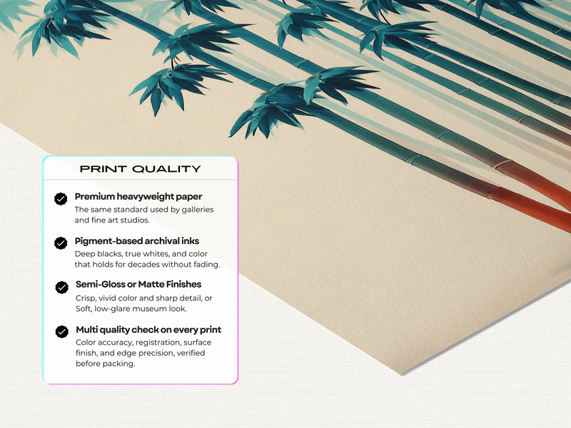 Bamboo Grove Wall Art Print - Image 5
