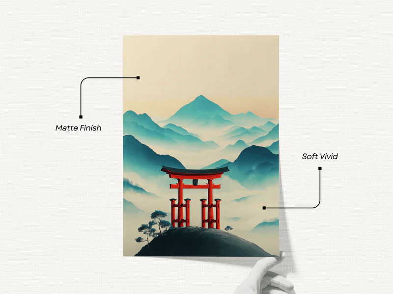 Red Torii Gate Wall Art Print - Image 3