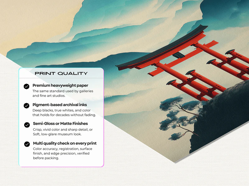 Red Torii Gate Wall Art Print - Image 5