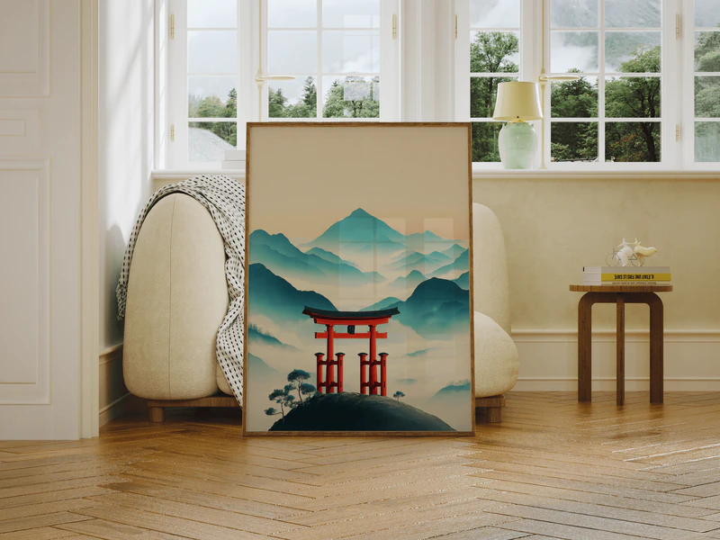 Red Torii Gate Wall Art Print - Image 9