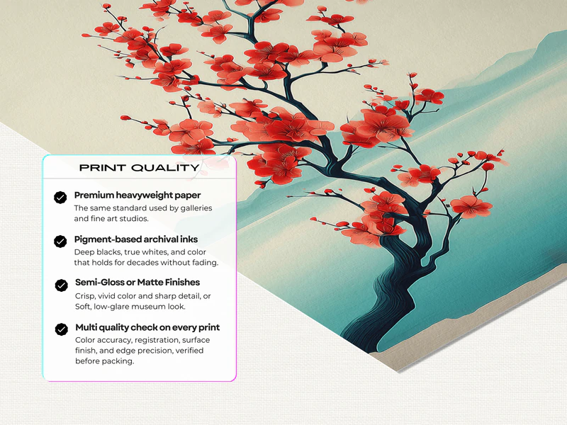 Cherry Blossom Wall Art Print - Image 5