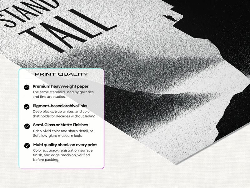 Stand Tall Quote Print - Image 5