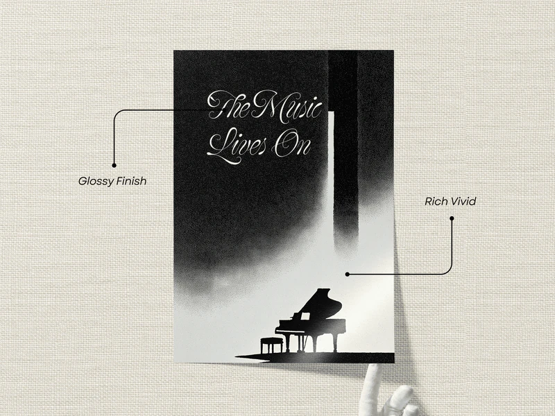 The Music Lives On Quote Print - Image 2