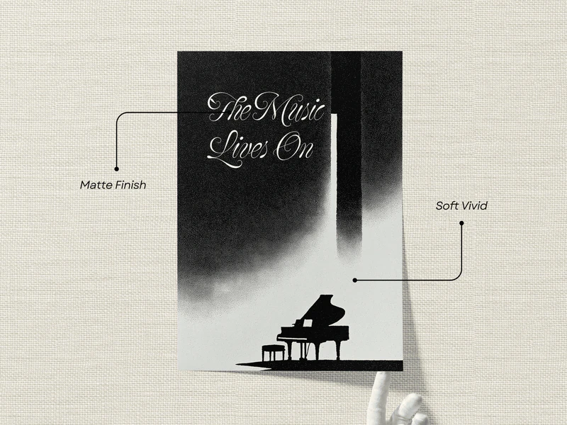 The Music Lives On Quote Print - Image 3