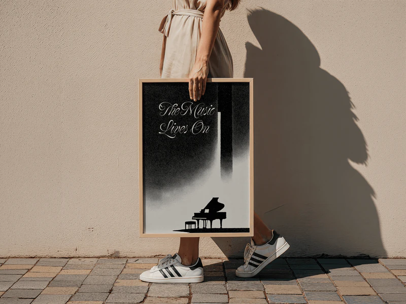 The Music Lives On Quote Print - Image 8