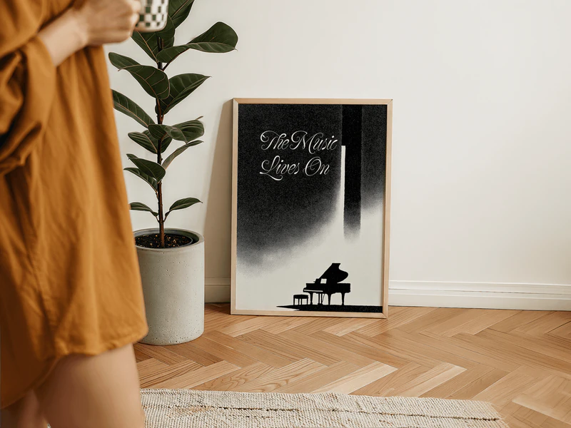 The Music Lives On Quote Print - Image 9