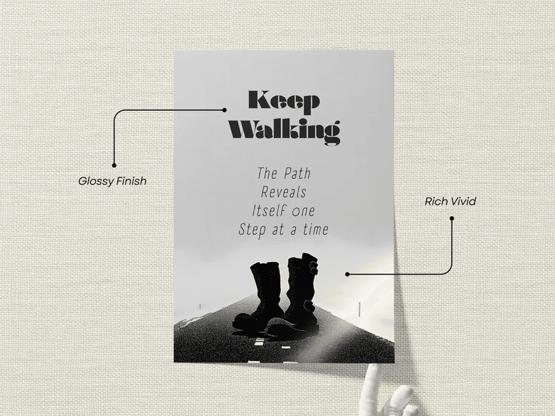 Keep Walking Quote Wall Art Print - Image 2