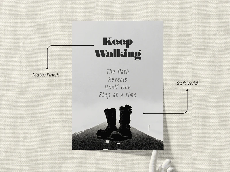 Keep Walking Quote Wall Art Print - Image 3
