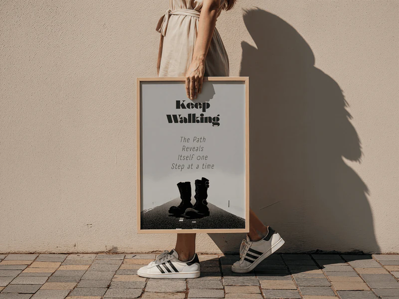 Keep Walking Quote Wall Art Print - Image 6
