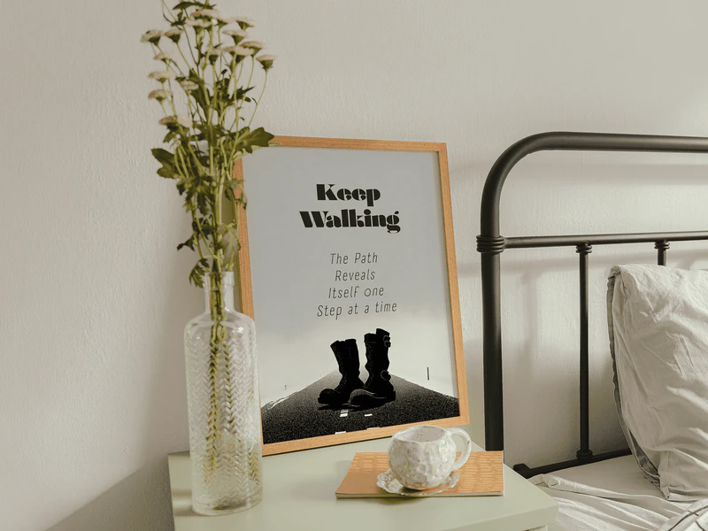 Keep Walking Quote Wall Art Print - Image 7