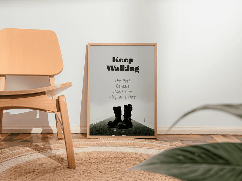 Keep Walking Quote Wall Art Print - Image 8