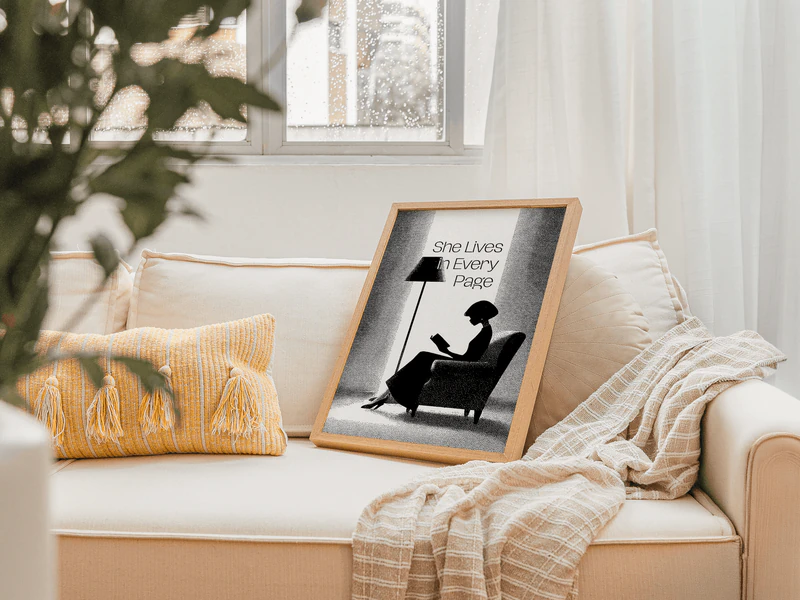 She Lives in Every Page Book Lover Print - Image 8