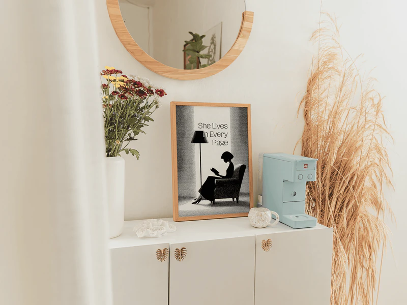 She Lives in Every Page Book Lover Print - Image 9
