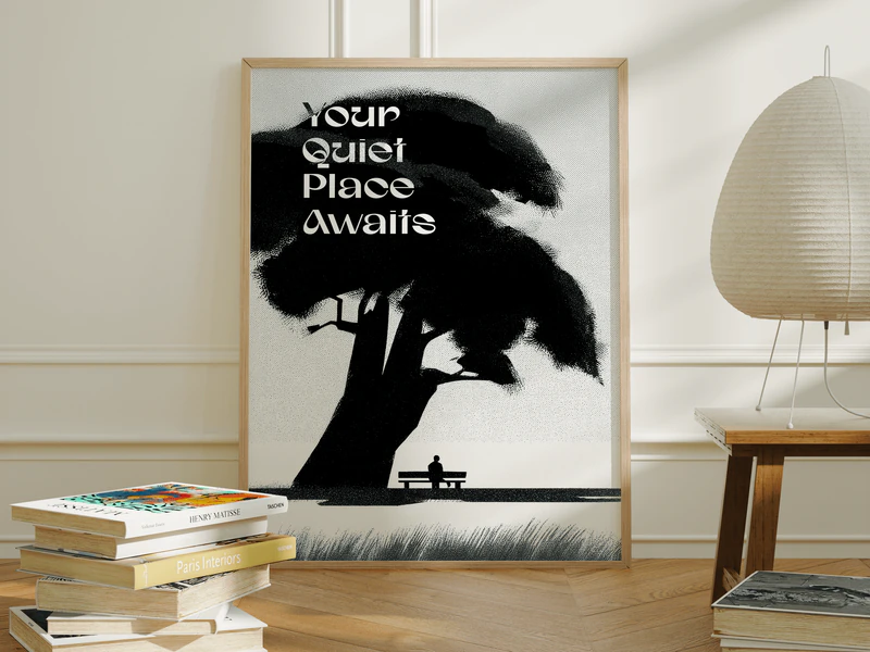 Your Quiet Place Awaits Quote Print - Image 1