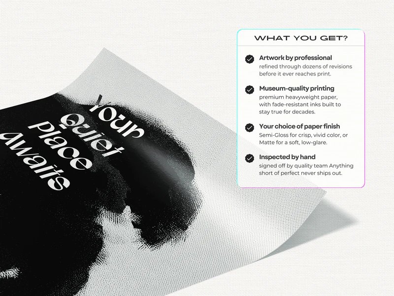 Your Quiet Place Awaits Quote Print - Image 4