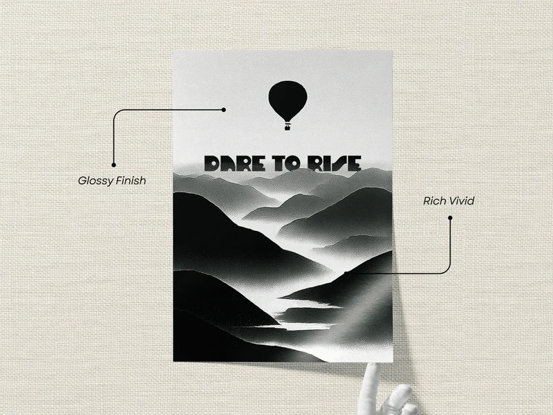 Dare to Rise Hot Air Balloon Print - Image 2