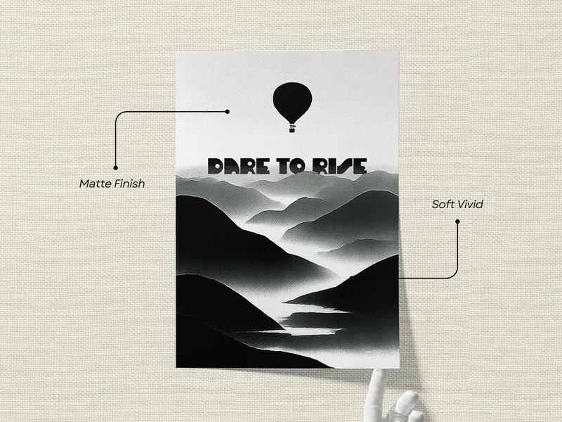 Dare to Rise Hot Air Balloon Print - Image 3