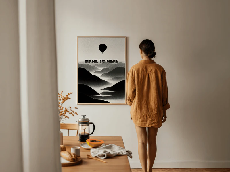 Dare to Rise Hot Air Balloon Print - Image 6