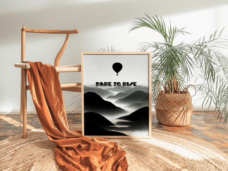 Dare to Rise Hot Air Balloon Print - Image 7