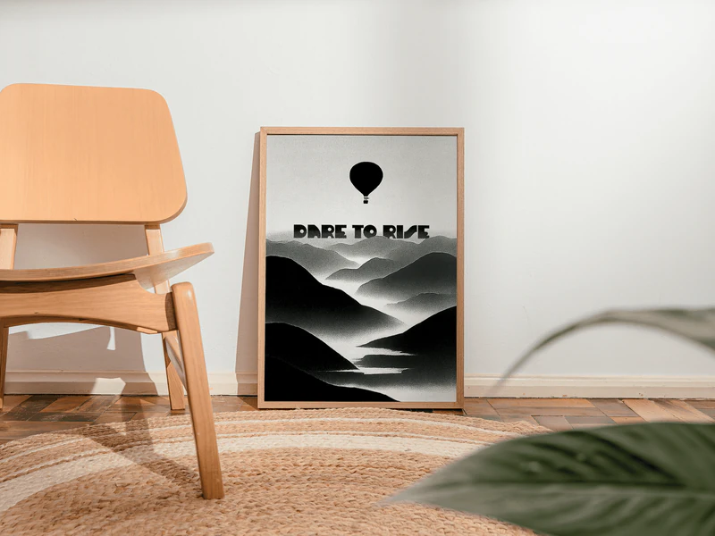 Dare to Rise Hot Air Balloon Print - Image 8