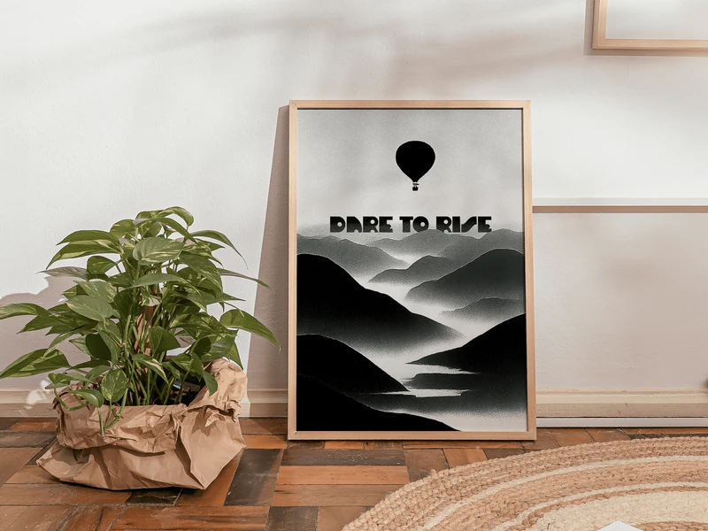 Dare to Rise Hot Air Balloon Print - Image 9