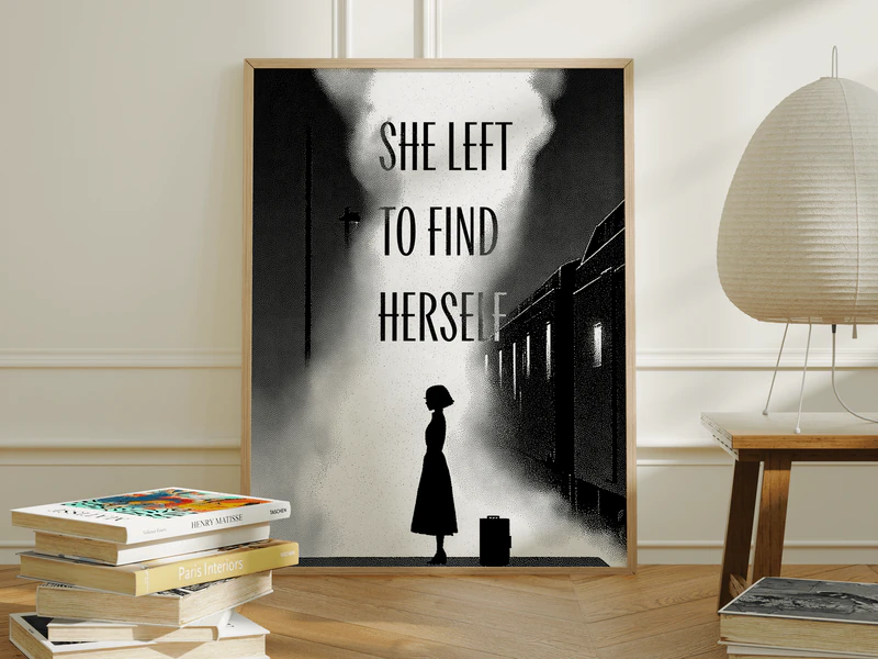 She Left to Find Herself Quote Print - Image 1