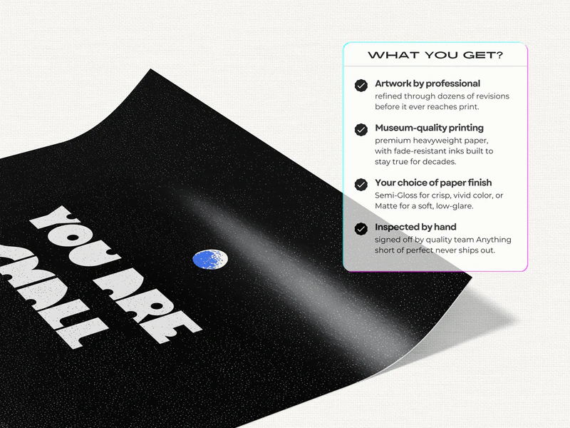 You Are Small Quote Space Print - Image 4