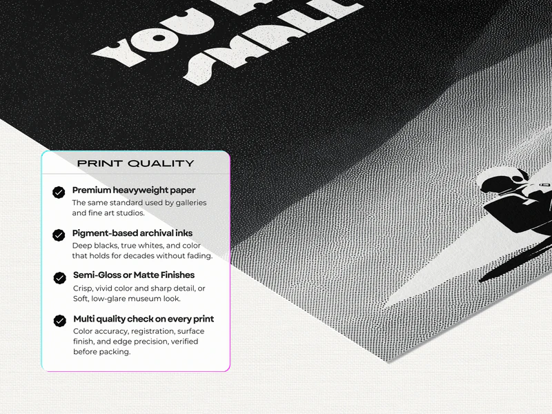 You Are Small Quote Space Print - Image 5