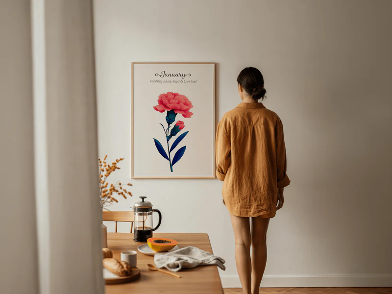 Carnation Birth Flower Print - Image 10