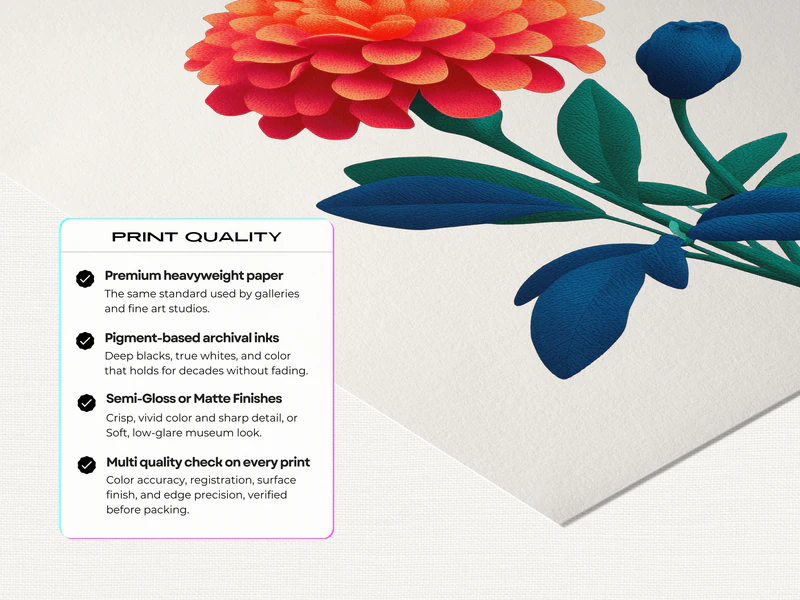 Marigold Birth Flower Print - Image 5