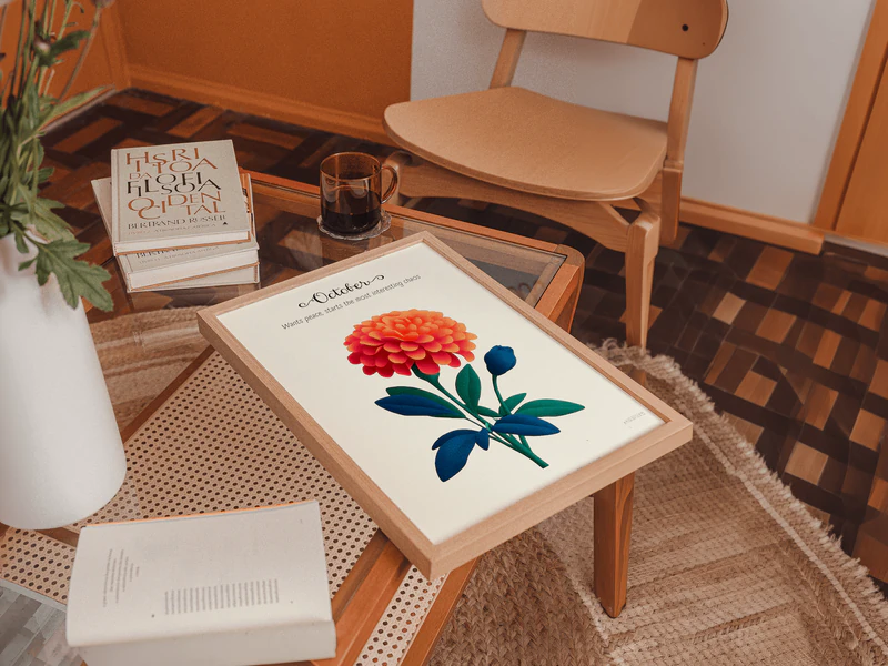 Marigold Birth Flower Print - Image 8