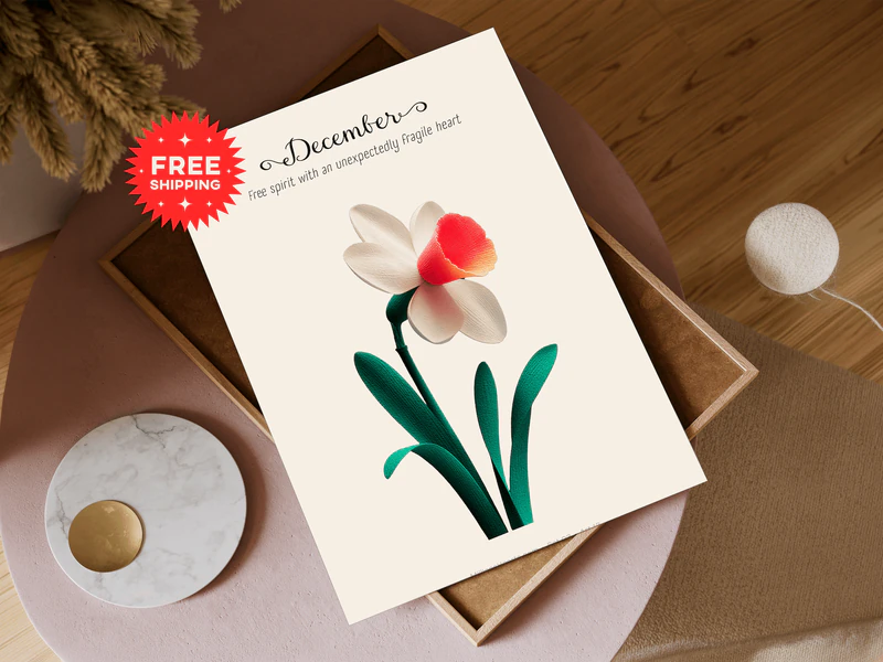 Narcissus Botanical Wall Art Print - Image 1