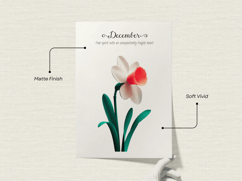 Narcissus Botanical Wall Art Print - Image 3