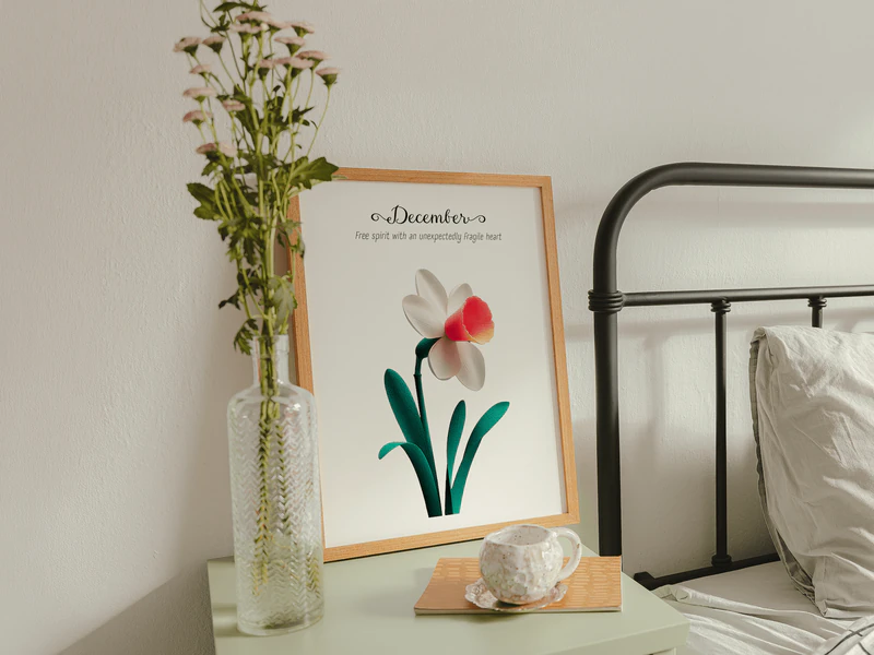 Narcissus Botanical Wall Art Print - Image 7