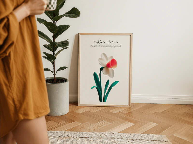Narcissus Botanical Wall Art Print - Image 9