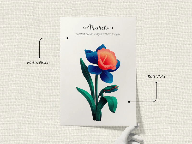 Daffodil Botanical Wall Art Print - Image 3