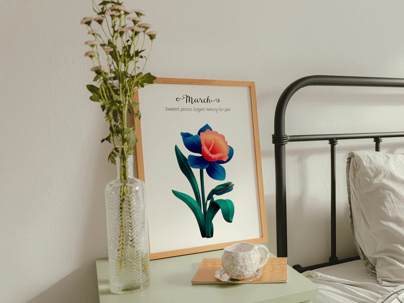 Daffodil Botanical Wall Art Print - Image 7