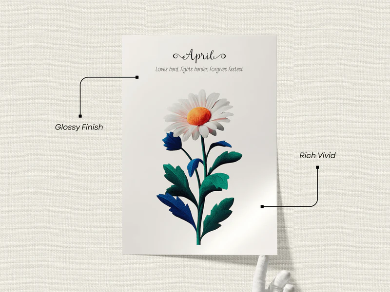 Daisy Birth Flower Print - Image 2
