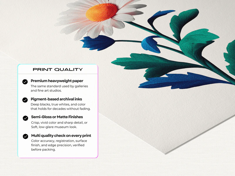 Daisy Birth Flower Print - Image 5
