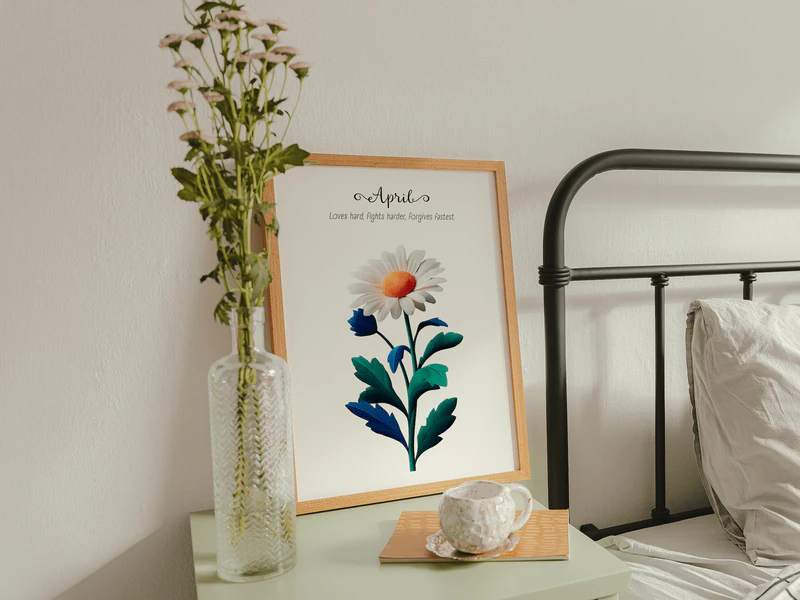 Daisy Birth Flower Print - Image 7