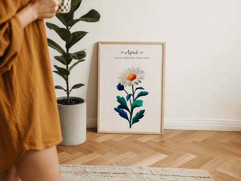Daisy Birth Flower Print - Image 9