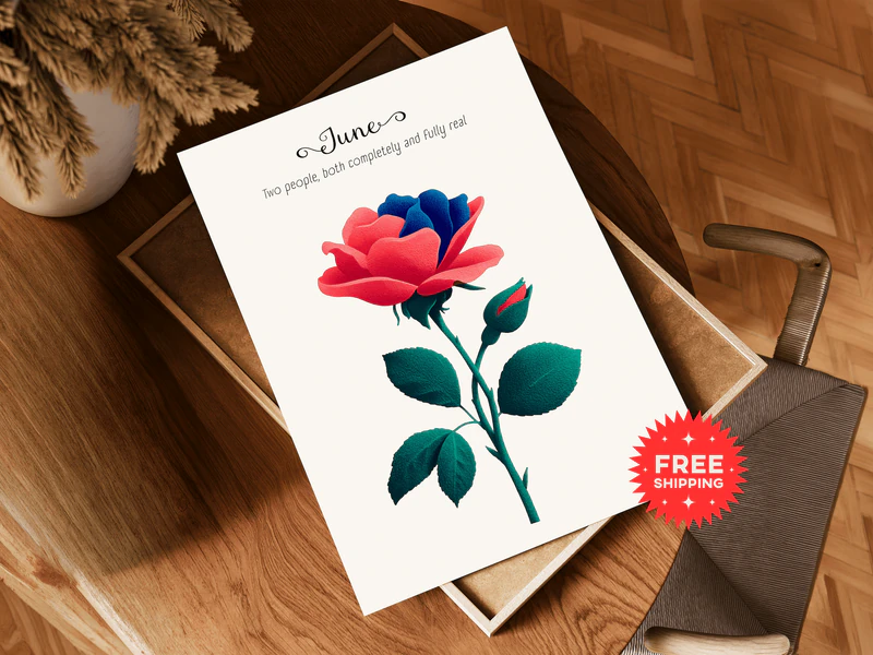 Rose Botanical Wall Art Print - Image 1