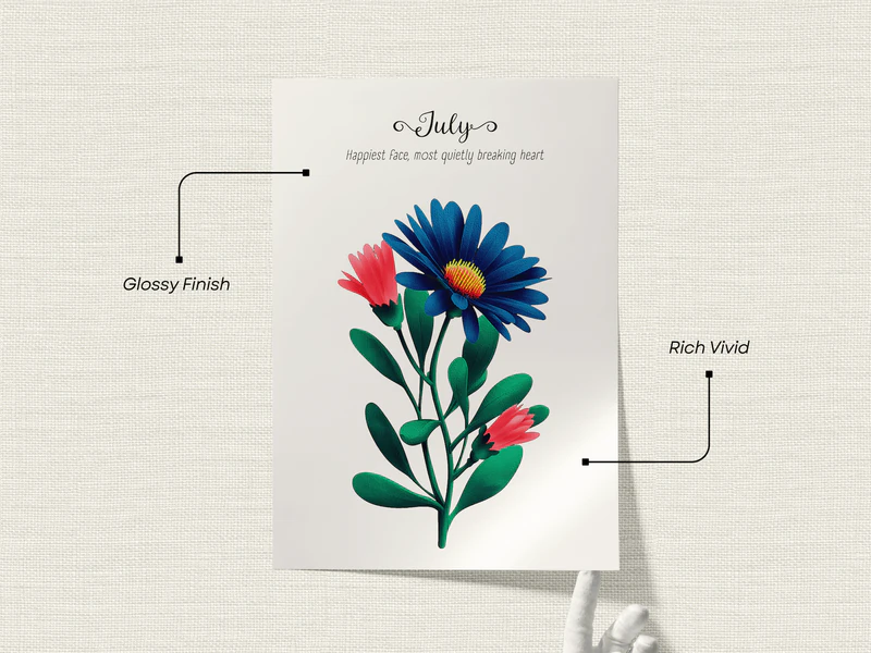 Larkspur Birth Flower Print - Image 2