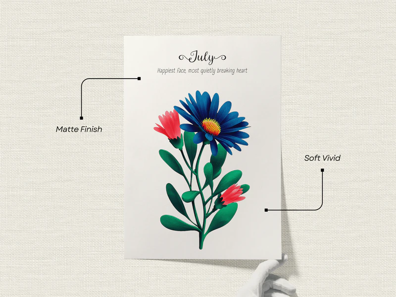 Larkspur Birth Flower Print - Image 3