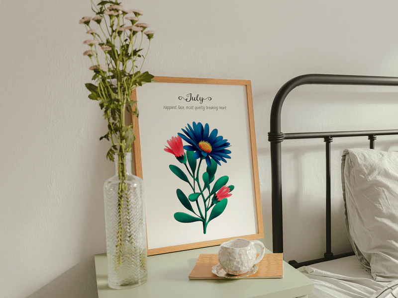 Larkspur Birth Flower Print - Image 7