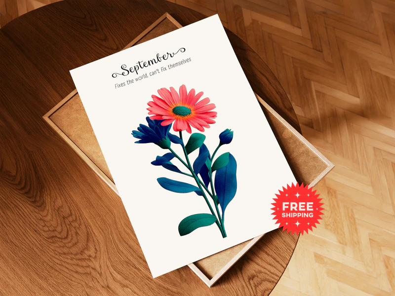 Aster Botanical Wall Art Print - Image 1