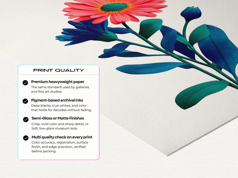 Aster Botanical Wall Art Print - Image 5