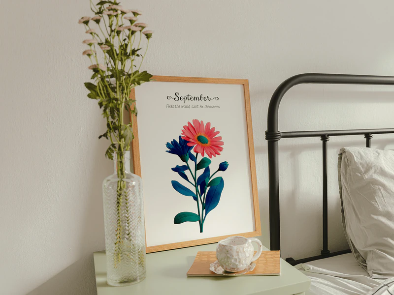 Aster Botanical Wall Art Print - Image 7