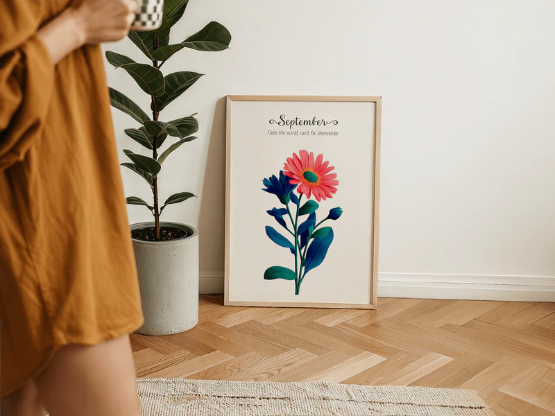 Aster Botanical Wall Art Print - Image 9